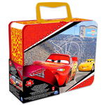 Puzzle Disney Cars 3D cu 24 piese in cutie metalica, Trefl