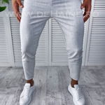 Pantaloni barbati gri deschis smart casual B2496 , 