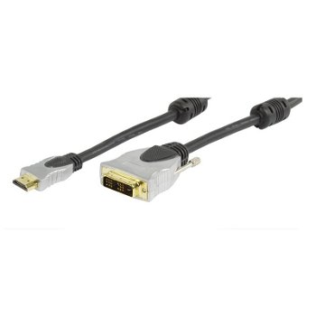 Cablu profesional HDMI 19pin Tata DVI Tata 15m, HQ