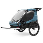 Remorca de bicicleta pentru transport copii, Thule, Courier, Aegean Blue, 2 locuri, Thule