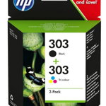 Set 2 cartuse cerneala HP 303 (Color + Negru), HP