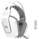 Casti Gaming Wireless AQIRYS Alya White 2.0, multiplatforma, 3D Stereo, alb