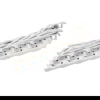 Prelungitor STROHM 5948833066426, 6 prize Shucko, 3m, alb