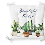 Perna de sezut Minimalist Home World, Minimalist Cushion Covers Green Beautiful Cactus, bumbac, , 40x40 cm, alb/verde - Minimalist Home World, Verde, Minimalist Home World