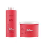 Set Wella Invigo Brilliance pentru par vopsit: Sampon 1000ml + Masca 500ml, 