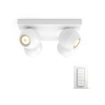 Plafoniera cu 4 spoturi LED dimabila Philips, HUE Buckram, Philips