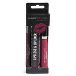 Set ruj lichid si creion de buze Magic Studio Shiny Lipgloss & Lip Liner, roz, Magic Studio