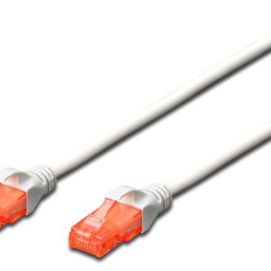 DIGITUS Premium CAT 6 UTP patch cable, Length 10m, Color grey LSZH, Assmann