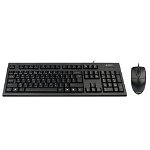 Kit tastatura + mouse A4tech KR-8520D, cu fir, negru, A4TECH