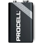 Baterii alcaline Duracell Procell 6LR61 9V, 10 bucati, Duracell