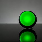 Buton Arcade cu LED verde - 60mm