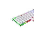 Kit mouse si tastatura cu fir, Lumini LED Combo gaming, computer, laptop, alb OMC, OMC
