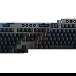 Tastatura Mecanica Gaming Logitech G915 X TKL, Linear, LightSpeed, Low-Profile, Wireless, Negru, Logitech