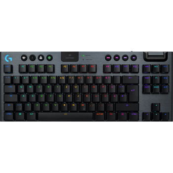 Tastatura Mecanica Gaming Logitech G915 X TKL, Linear, LightSpeed, Low-Profile, Wireless, Negru, Logitech
