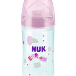 Biberon Nuk, First Choice+, 0-6 luni, 150ml, love pink