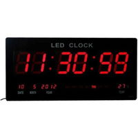 Ceas Electronic De Perete 46x22cm Digital Verde