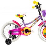 Bicicleta Copii DHS 16004, Roti 16", Cadru 200mm (Violet)