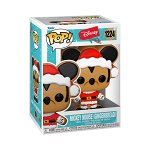 Figurina - Pop! Disney Holiday: Mickey Mouse (Gingerbread), Rosu, 9 cm