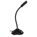 Microfon ribbon, Spirit of Gamer, EKO 300, RGB, USB, cablu de 150 cm, negru