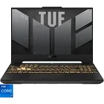 Laptop Gaming ASUS TUF F15 FX507ZM cu procesor Intel® Core™ i7-12700H, 15.6", Full HD, 144Hz, 16GB RAM DDR5, 512GB SSD, NVIDIA® GeForce RTX™ 3060 6GB, No OS, Jaeger Gray