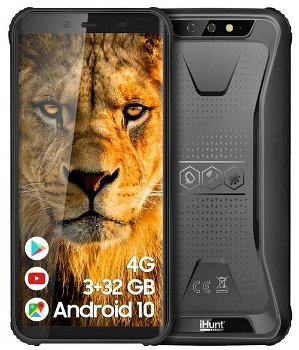 Telefon mobil iHunt S60 Discovery Plus 16GB 3GB RAM IP68 NFC Dual Sim 4G Black (Android 9)