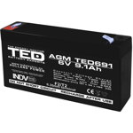 Acumulator AGM VRLA plumb acid 6V 9.1A 151x34xh95mm F2 TED Battery Expert Holland TED002990 5949258002990
