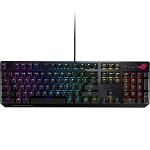 Tastatura mecanica gaming Asus ROG Strix Scope, Switch-uri Cherry MX Red, RGB, Negru