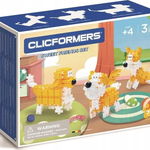 Set Clicformers, 74 piese, 4+, Galben/Alb, Clics