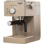 Espressor Manual de 1025 W, Capacitate 1 L, 200 x 297 x 265 mm, 15 bari presiune, Design modern, Crem, KlaussTech