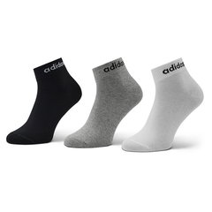 adidas Performance, Set de sosete scurte unisex, cu logo - 3 perechi, Negru, Gri, Alb, 34-36