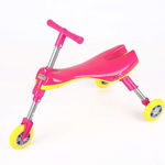 Tricicleta Scooter Baby Bug, Ride-On Cu Roti De Silicon, roz - Krista®