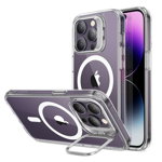 Husa de protectie telefon ESR Classic Kickstand HaloLock, Functie Stand, compatibila cu Apple iPhone 14 Pro, Transparent, ESR