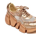 Pantofi sport GRYXX aurii, P1410, din material textil si piele naturala