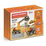 Joc magnetic de constructie Amazing Construction Set Utilaje de constructii, 50 piese, Magformers, 