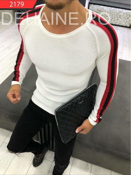 Bluza barbati slim fit alba cu mici defecte 2286 P18-1.1