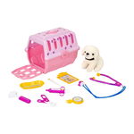 Set de joaca La Veterinar, 26 x 20 x 20 cm, 11 piese, catel, cusca transport si accesorii incluse