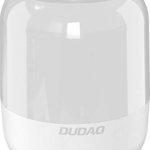Boxa portabila Dudao Y11S, Alb, Bluetooth 5.0, 5 W, Baterie 1200 mAh, Iluminare RGB, Cititor de carduri TF/SD