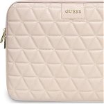 Husa Pouch Guess Quilted Collection, pentru Apple MacBook 13`-13.3`, Rose Gold, Guess