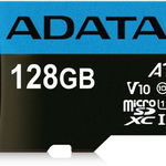 Card ADATA MicroSDXC Premier, 128GB, Clasa 10, V10, A1 + Adaptor SD, ADATA