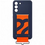 Husa de protectie Samsung Silicone Cover with Strap pentru Galaxy S22+, Navy