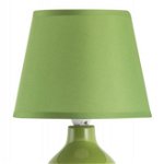 Lampa de birou Ingrid, ceramica, textil, verde, 1 bec, dulie E14, 4477, Rabalux, Rabalux