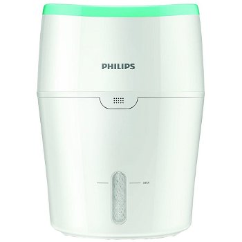 Umidificator de aer Philips HU4801/01, Tehnologie NanoCloud, Rezervor 2 l, 200 ml/h, Alb/Verde, Philips