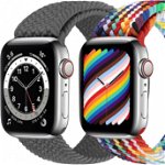 Set de 2 curele pentru Apple Watch Runostrich, nailon, multicolor, 14-24,5 cm