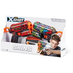 Set 2 lansatoare de jucarie, ZURU, X-SHOT SkinsFluxDart, +8 ani, Multicolor