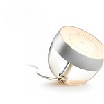 Lampa LED RGB inteligenta Philips Hue Iris editie speciala, Bluetooth, ZigBee Light Link, 8.2W, 570 lm, lumina alba si colorata, Silver, Philips