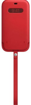 Protectie Toc Apple Leather Sleeve with MagSafe (PRODUCT)RED mhyj3zm/a pentru Apple iPhone 12 Pro Max (Rosu)