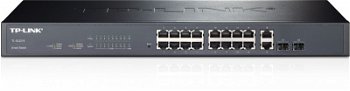 Switch L2 16 porturi 10/100Mbps + 2 porturi 10/100/1000Mbps + 2 sloturi SFP Gigabit TP-LINK TL-SL2218, TP-LINK