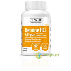 Betaine HCL & Pepsin (hipoaciditate gastrica si sustinerea digestiei) * 60 cps