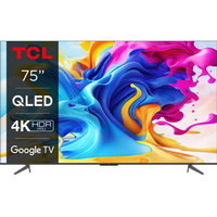 TCL QLED 75C645, 189 cm, Smart Google TV, 4K Ultra HD, Clasa G