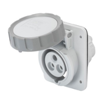 Priza industriala incastrata 10° HP - IP66/IP67 - 2P+E 16A >50-250V d.c. - GREY - 3H - Strangere cu surub, Gewiss